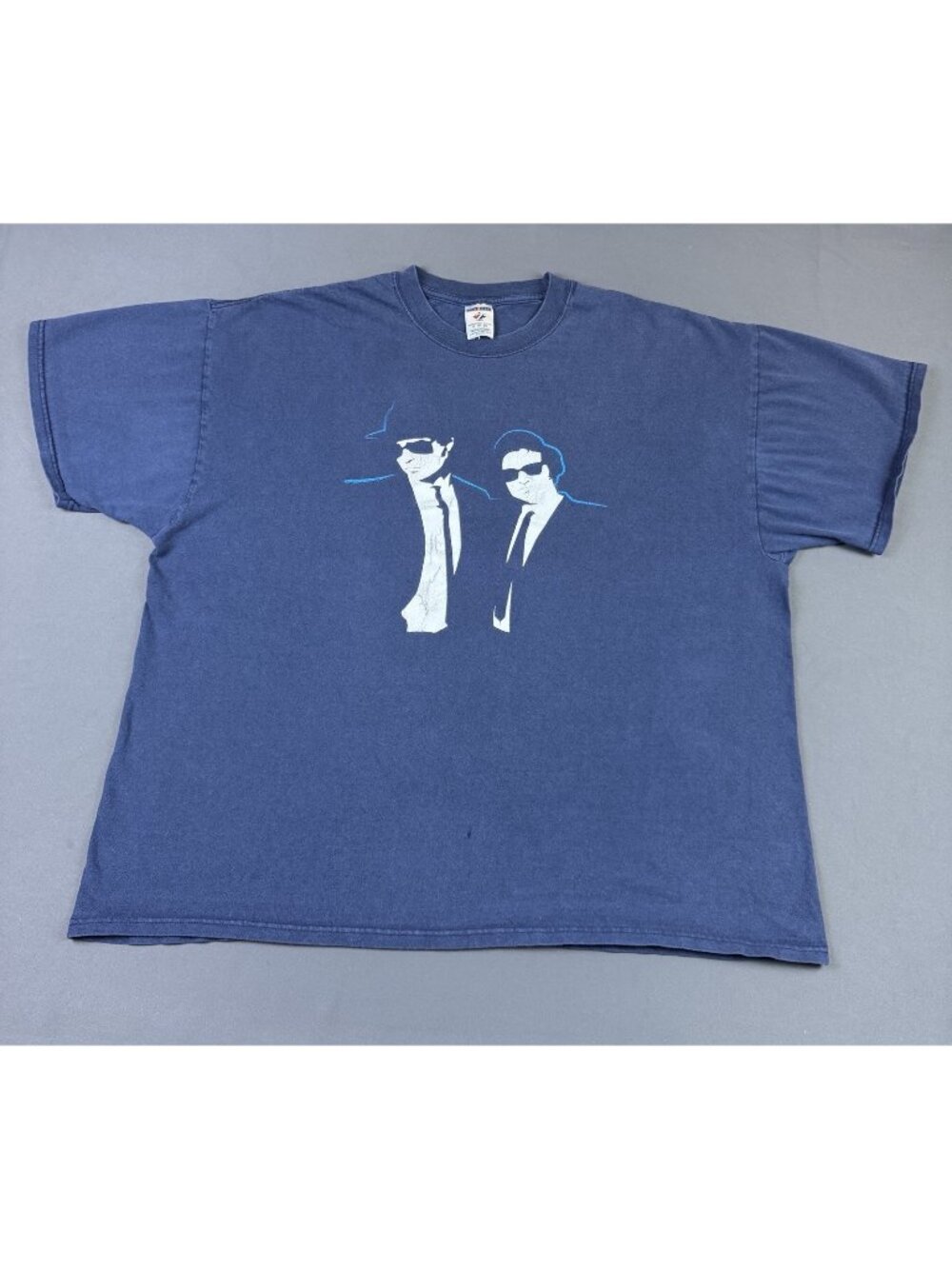 Rare Vintage Y2K Blues Brothers Blue Shirt Promo Art Logo Fit 2XL Music Band Tee